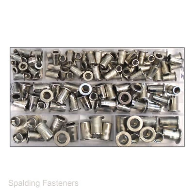 A2 Stainless Steel Threaded Insert Rivet Riv Nuts Large - M4 M5 M6 M8 - Image 1 of 4