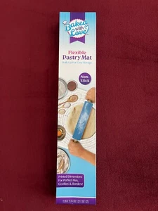Baked With Love FLEXIBLE BAKING PASTRY MAT 15" x 15" Dough Roller Tool ** NEW ** - Picture 1 of 1