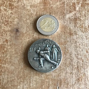 médaille piéce N185 tournoi bouliste bourgoin noel 1955 - Picture 1 of 2