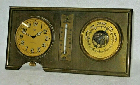 DECO NORMIS SWISS 8 DAY CALENDAR WEATHER STATION DESK CLOCK WORKING MID-CENTURY Cover