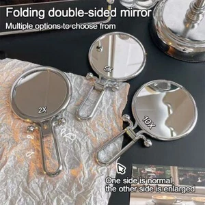 Round Shape Magnifying Makeup Mirror 2/5/10X Small Mirror Dressing Table - Picture 1 of 12