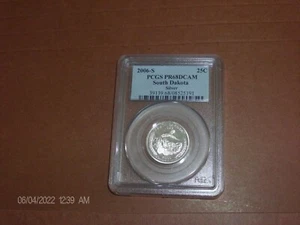 2006 SILVER SOUTH DAKOTA PCGS PF69 DEEP CAMEO STATE QUARTER - Picture 1 of 2