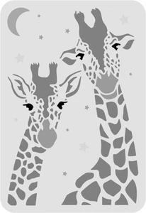 7"x10" Klar Kunststoff Schablone - Giraffe (RO235) - - Bild 1 von 2