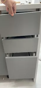 Set of 3 Draw insert doors of wren kitchen 30 cm Cabinet drawers Grey Never used - Picture 1 of 8