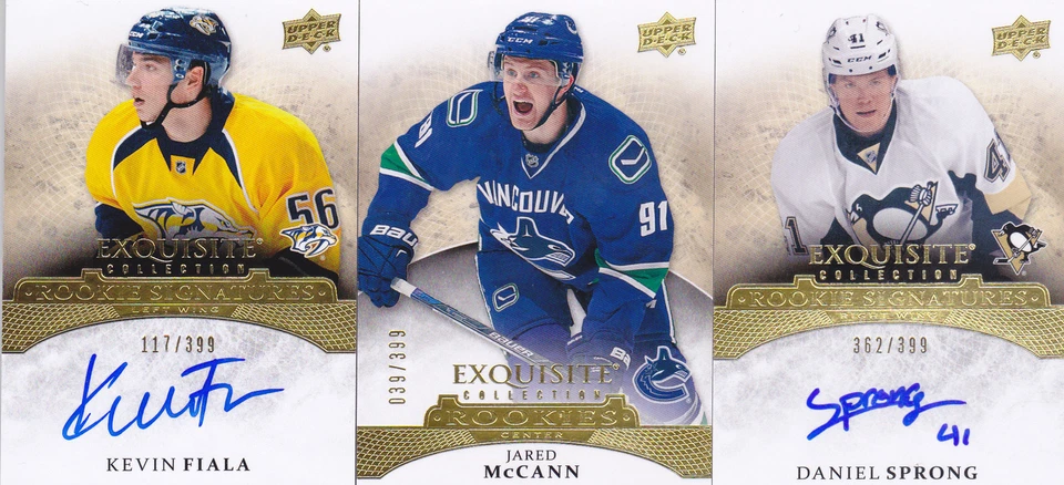 15-16 Exquisite Jared McCann /399 Rookie Upper Deck 2015 Seattle Kraken - Image 1 of 1