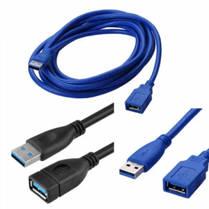 USB 3.0 Stecker A an Buchse Verlängerung Verlängerungskabel SuperSpeed 0,5-3 m - Picture 1 of 5