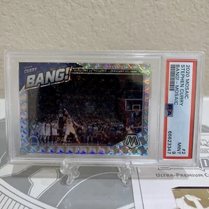 2020-21 Panini Mosaic NBA Basketball Stephen Curry Bang! Mosaic Prizm PSA 9 - Foto 1 di 2