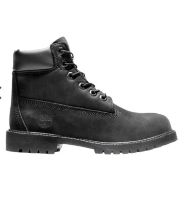 Timberland Kids 6” Premium Waterproof Casual Boots Black 012907 Leather  Size 7 - Image 1 of 4