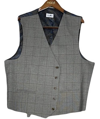 Chaleco elástico ajustado Tallia para hombre talla XL a cuadros Foto 1 de 2