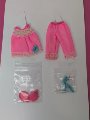 6” Vintage Mattel Barbie Tutti Outfit 1960’s "Tutti Pinky PJ's" Pajamas L155 - Image 1 of 4
