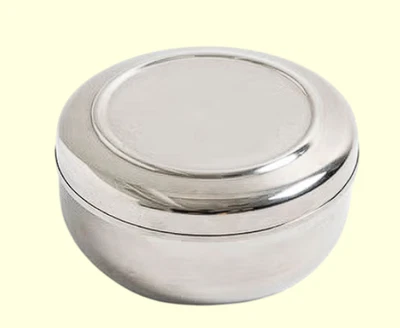 Tazón de arroz de acero inoxidable Daiso Korea con tapa Kdrama Kpop mesa de cocina coreana Foto 1 de 2