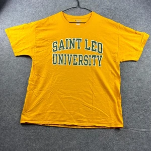 Camiseta Saint Leo University Champion Para Hombre Talla XL Amarilla Manga Corta Algodón - Imagen 1 de 8