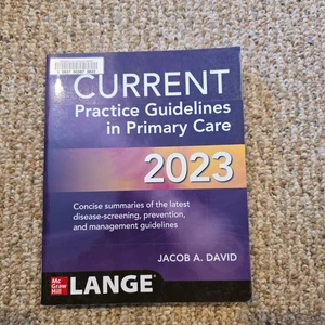 CURRENT Practice Guidelines in Primary Care 2023 by Jacob David (2022, PB)- GOOD - Bild 1 von 3
