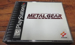 METAL GEAR SOLID (PLAYSTATION PS1) CIB BLACK LABEL TESTED MINT DISCS (KONAMI) - Picture 1 of 5