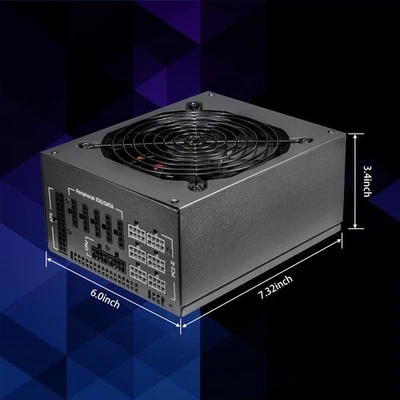 1600W ATX Gaming Power Supply Fully Modular PSU for Computer  PC Case Mining Rig - Image 1 of 4