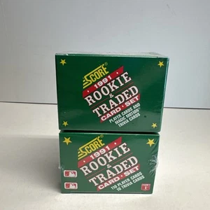 1991 SCORE BASEBALL ROOKIE & TRADED BOX SETs - Picture 1 of 3