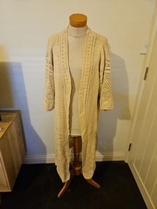 Lovely Arnhem Long Crochet Look Coat Size Xs/ S Good Con - Picture 1 of 6