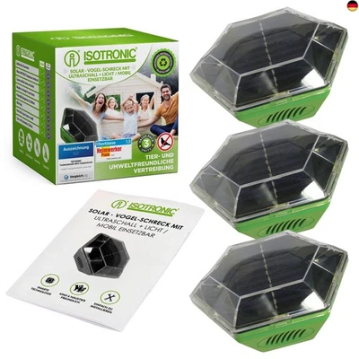 Taubenabwehr BLITZ Vogelschreck Vogelabwehr | Solarbetrieb | Ultraschall - Bild 1 von 4