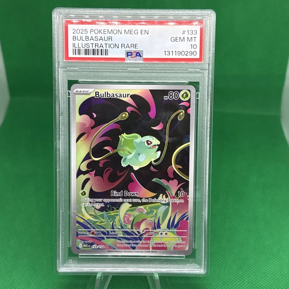 2025 POKEMON MEG EN-MEGA EVOLUTION ILLUSTRATION RARE #133 BULBASAUR PSA 10 - Image 1 of 2
