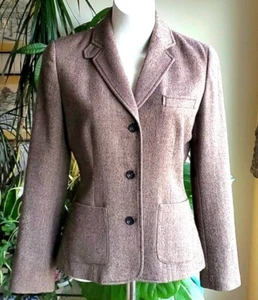 Chaqueta ecuestre Eddie Bauer para mujer bronceada espina de arenque 95% lana talla 6 - Imagen 1 de 17