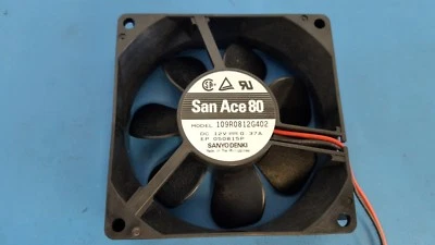FAN, 80x25 mm, 12VDC, 0.37A, Sanyo Denki, 109R0812G402 - Image 1 of 4