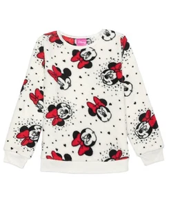 MSRP $38 Big Girls Minnie Mouse Cozy Pullover Sweatshirt Size Small DEFECT - Picture 1 of 2