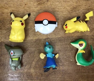 Lot of 6 Pokemon McDonald’s Toys 2011–2014 Pikachu Snivy Axew Dewott Pokeball - Picture 1 of 19