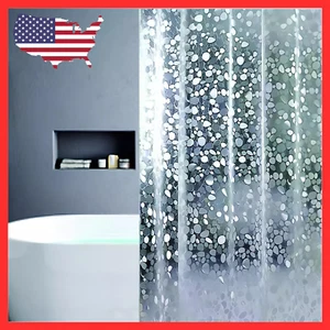 EVA Shower Curtain Liner: 72x72 Inch, 3D Pebble Design, Odorless & Non Toxic New - Picture 1 of 8