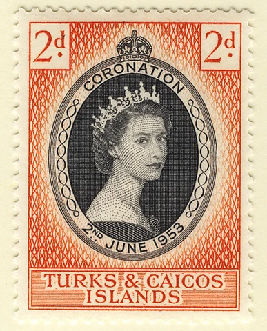 TURKS & CAICOS ISLANDS 1953 CORONATION  MNH Cover