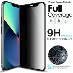Privacy Screen Protector Tempered Glass For iPhone 14 13 12 11 Pro Max XS XR 8 7 - Picture 1 of 12
