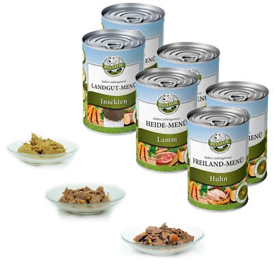 Bellfor Hundefutter Nassfutter Getreidefrei Huhn Lamm Insektenprotein 6x 400g - Bild 1 von 4