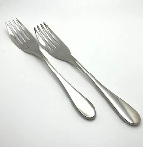 Knork Stainless China Glossy Finish - Lot of 2 Dinner Forks - Picture 1 of 8