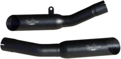 Escape doble Voodoo NEGRO SHORTY Kawasaki Ninja ZX 14 ZX1400 08 - 2011 acero inoxidable Foto 1 de 4