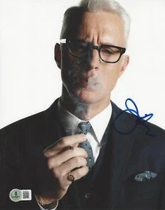 JOHN SLATTERY SIGNED 'MAD MEN' ROGER STERLING 8x10 PHOTO 6 SHOW BECKETT BAS COA - Picture 1 of 2