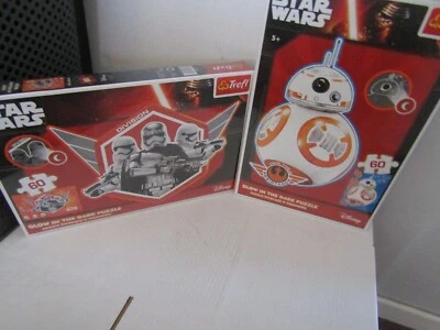X2 Trefl 60pcs Star Wars Jigsaw Puzzle BB-8 Glow in the Dark & Storm Troopers - image 1 of 3