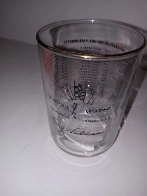 Vidrio ganador del Indianapolis Motor Speedway 1963 vintage Tony Hulman Indy 500 12 oz Foto 1 de 4