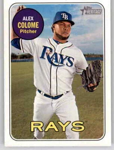 2018 Heritage Alex Colome MLB Base Card PWE Rays #338 - Picture 1 of 2