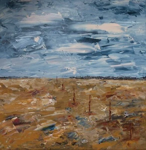 Original Acrylic Painting on Canvas "Pilgrim's Way, Lindisfarne", 20 x 20 ins - Picture 1 of 6