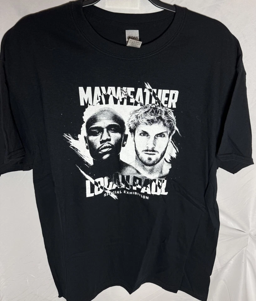 Mayweather TMT Logan Paul Special Exhibition Gildan Men's L Black Graphic Shirt - Image 1 of 3