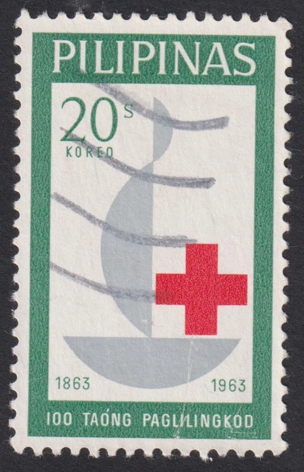 Филиппины 1963 100-летие Международного Красного Креста.  Б/у в хорошем состоянии (p404) - Изображение 1 из 1