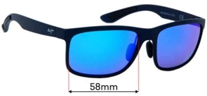 Lentes de repuesto para gafas de sol SFx para Maui Jim MJ449 Huelo - 58 mm de ancho - Imagen 1 de 30