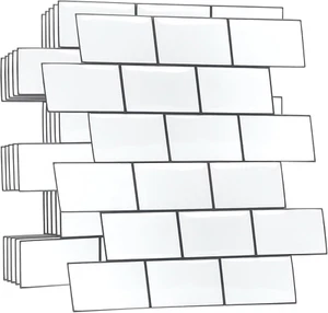 40-Sheets Kitchen Backsplash 12" X 6" Peel and Stick Wall Tiles Removable Renter - Picture 1 of 8
