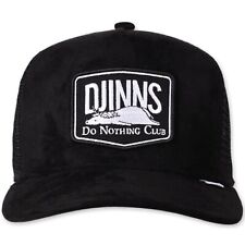 Djinns Do Nothing Club HFT DNC 3.0 Hairy Suede Trucker Baseball Hat Cap Black