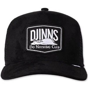 Djinns Do Nothing Club HFT DNC 3.0 Hairy Suede Trucker Baseball Hat Cap Black - Picture 1 of 3