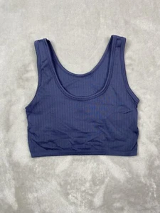 Aerie - Dusty Blue Ribbed Seamless Padded Bralette Womens Small - Picture 1 of 4