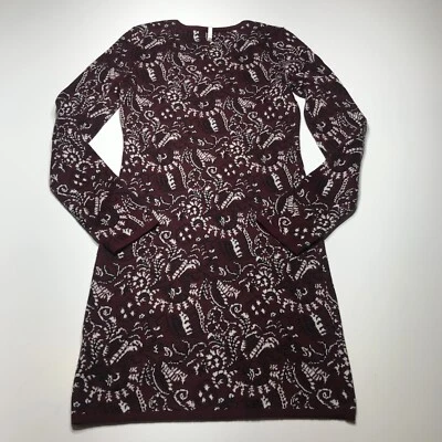 Vestido de sauce y arcilla para mujer talla pequeña granate rojo cachemira suéter funda tejida Foto 1 de 4