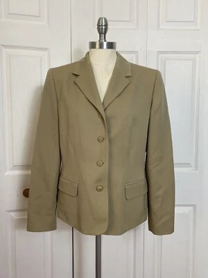 Chaqueta Blazer Lands End Talla 10 Petite 10P Tostada Toda Temporada Lana Hecha en EE. UU. Mujeres Foto 1 de 4