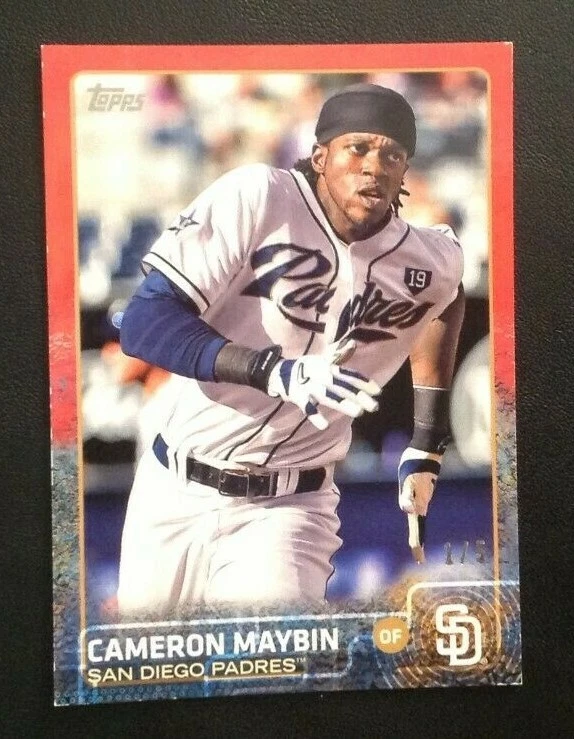 2015 Topps MINI Online Exclusive CAMERON MAYBIN RED #1/5 MADE Padres #639 - Image 1 of 1