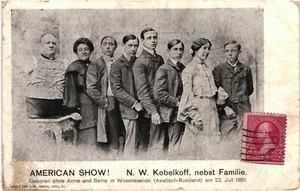CPA Carte postale Etats Unis American Show N. W. Kobelkoff nebst Familie - Picture 1 of 2
