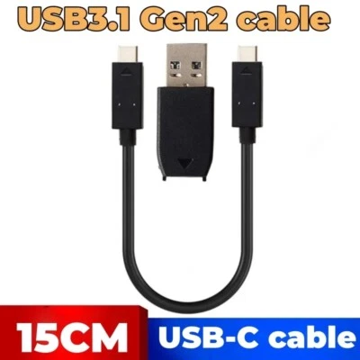 USB 3.1 Gen.2 10G Short Hybrid 2-in-1 USB C Cable USB-C Cable with USB-A Adapter - Image 1 of 4